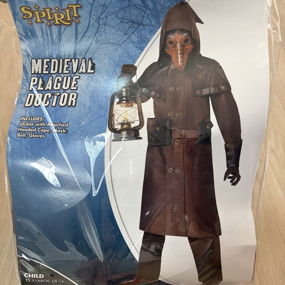 Medieval Plague Doctor Child Size XL Halloween Costume Spirit